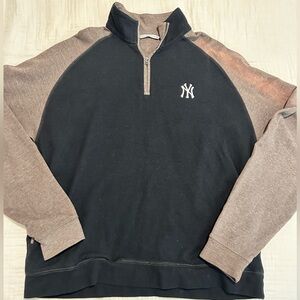 new york yankees quarter zip cutter & buck